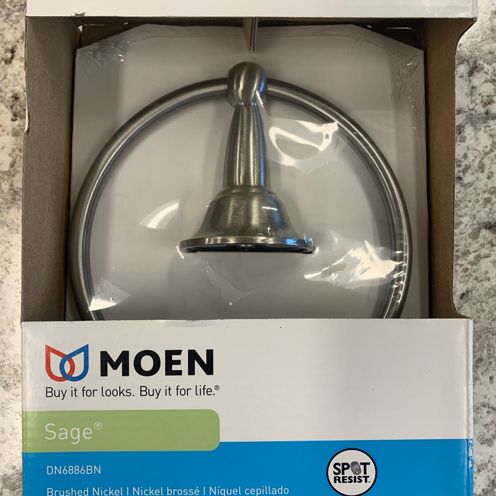 Moen Brushed Nickel Towel Ring